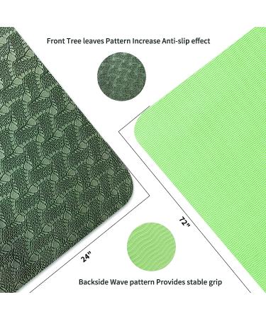 8mm Thick Eco-Friendly Non-Slip Yoga Mat for Men and Women - Atrovirens - Buy Online on SooperMarket.com