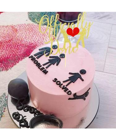 Arthsdite 1Pc Officially Done Cake Topper Divorce Cake Decoration Single Divorce Freedom Cake Topper for Broken Up Free at Last Bye Felicia Newly Unwed Party Decoration - Gold Glitter - Buy Online on SooperMarket.com
