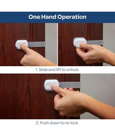 8 Pack Multifunctional Child Safety Locks for Closets Drawers Furniture Toilets Dishwashers Refrigerators & Ovens - Adjustable & Secure - Buy Online on SooperMarket.com