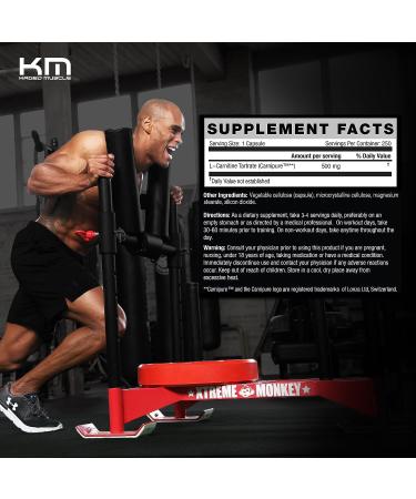 Kaged Muscle Premium L-Carnitine 500mg | Stimulant-Free for Men & Women | Supports Muscle Recovery & Soreness Reduction | 250 Veggie Capsules - Buy Online on SooperMarket.com