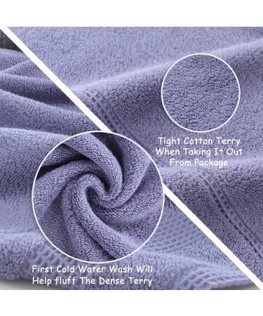 JEFFSUN Colorful Cotton Washcloths 6-Pack | Ultra Soft & Absorbent 13x13 Inch Bathroom Face Cloths - Buy Online on SooperMarket.com