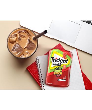 Trident Vibes Sour Patch Kids Sugar-Free Gum Redberry 40 count (Pack of 6) Redberry 40 count (Pack of 6) - Buy Online on SooperMarket.com