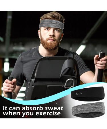 Premium Anti-Slip Sports Headbands for Men & Women - 2 Pack Sweatbands for Jogging Running Hiking & Cycling - Buy Online on SooperMarket.com