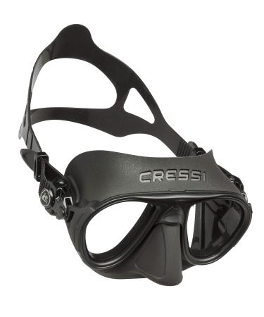 Cressi Adult Scuba Diving Mask, Fog Stop, Low Volume, Wide View - Calibro: made in Italy Black