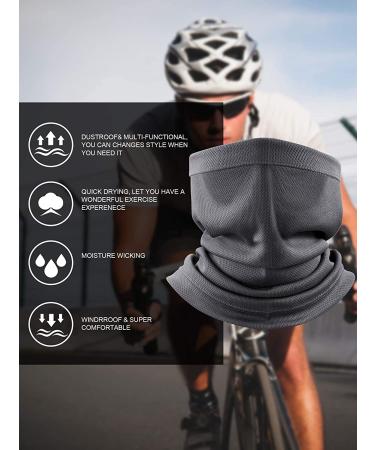 4-Piece Thin Breathable Neck Gaiter Face Scarf Mask for Dust and Sun Protection - Windproof - Buy Online on SooperMarket.com