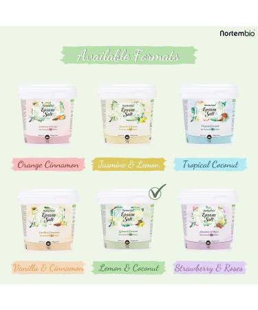 Nortembio Epsom Salt 3kg - Lemon & Coconut Hydrated with Vitamin C & E | Body Care & Swimming Salt | Free E-Book Included - Buy Online on SooperMarket.com