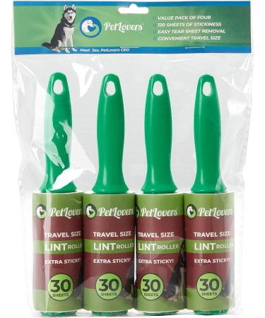 PetLovers Mini Lint Rollers - Extra Sticky (4 Pack) - Travel Size for Pet Hair - Buy Online on SooperMarket.com