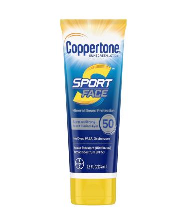 Coppertone SPORT Clear Sunscreen Lotion SPF 50 + Face Sunscreen SPF 50 Pack - Water Resistant (5 Oz Spray + 2.5 Fl Oz Bottle) - Buy Online on SooperMarket.com