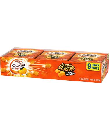Goldfish Flavor Blasted Crackers  Xtra Cheddar Snack Pack  0.9 oz  9-CT Multi-Pack Tray Flavor Blasted Extra Cheddar - Buy Online on SooperMarket.com