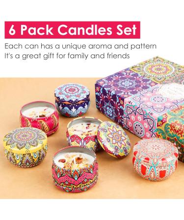 Fragrance Candle Gift Set for Women | 6 Natural Soy Wax Aromatherapy Candles - Perfect for Mother's Day Christmas Birthdays & Valentine's Day - Buy Online on SooperMarket.com