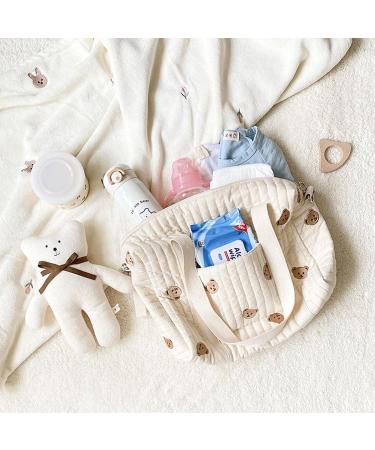 NewDVMMSS Soft Cotton Diaper Bag Carrier | Embroidered Children's Room Storage & Toy Organizers for Outdoor Trips - Buy Online on SooperMarket.com
