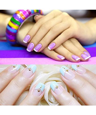 24-Sheet French Nail Sticker Self-adhesive Manicure Line Sticker for Nail Art Salon Home French Tip Guides Stickers D cor Nail Art Accessories - Buy Online on SooperMarket.com