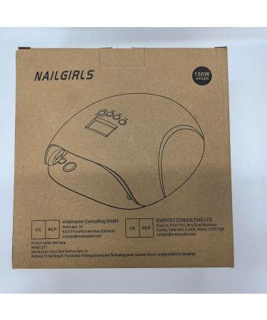Buy NailGirls 150W LED UV Nail Lamp - Auto Sensor 4 Timers LCD Display Removable Magnetic Plate - Perfect for Gel Nails & Nail Studios - Buy Online on SooperMarket.com