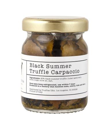 TRUFFLES USA Black Truffle Slices Carpaccio 1.76 oz - Imported from Italy | Vegetarian & Gluten Free - Buy Online on SooperMarket.com