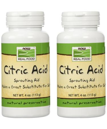 Now Foods - Citric Acid, 4 oz powder (Pack of 2)