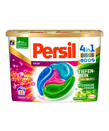 Persil Color 4in1 Discs (52 Washpiads) color detergent with deep pure-plus technology and long-lasting freshness detergent for bright colors 1.3 kg (1 Pack)
