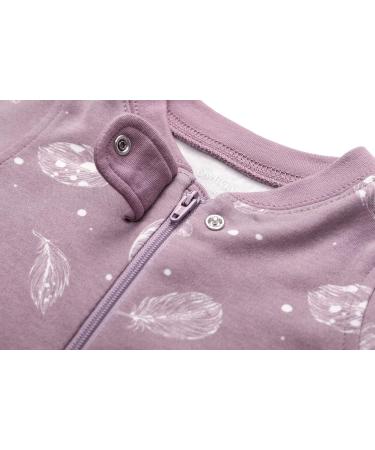 Owlivia Organic Cotton Baby Romper | Zip Up Footless Sleep N Play | Long Sleeve Pyjama (Size Newborn-24 Months) Feather 18-24 Months - Buy Online on SooperMarket.com