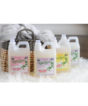 Rebel Green Natural Laundry Detergent - Organic, Hypoallergenic, Peppermint & Lemon Scent, 64 Loads (64 Fl Oz) - Buy Online on SooperMarket.com