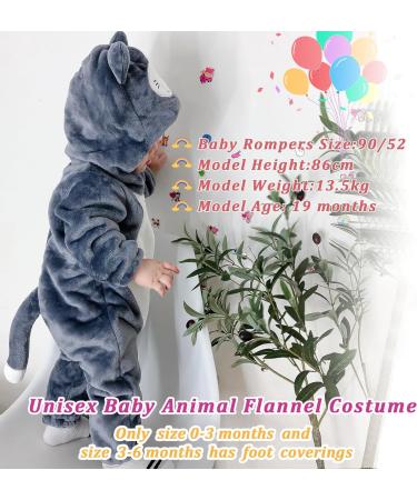 Doladola Unisex Baby Onesie: Animal Cartoon Cat Toddler Hooded Romper (3-6 Months, Black Cat) - Buy Online on SooperMarket.com