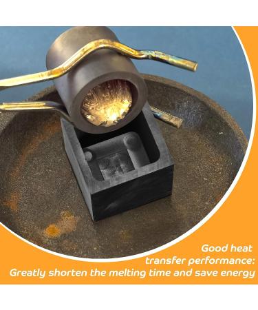 Graphite Ingot Mold for Gold, Silver, Copper Casting - 40x40x45mm, 1000g Gold/500g Silver - Buy Online on SooperMarket.com