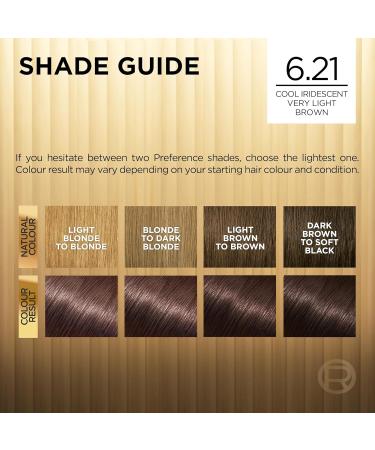 L'Oreal Paris Preference Hair Dye Long Lasting Luminous Permanent Hair Colour 6.21 Zurich (Packaging may vary) ZURICH 6.21 - Buy Online on SooperMarket.com