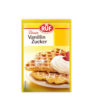 Ruf vanillinzucker the sweet kitchen classic for baking cooking and preparing pudding and cream fountains gluten-free vegan 42 pack (42x10x8g)