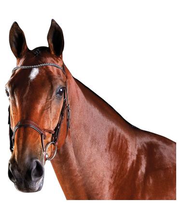 Collegiate ComFiTec Crystal Snaffle Bridle Warmblood Brown