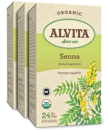 Alvita Organic Senna Herbal Tea 72 Tea Bags (3 Pack)