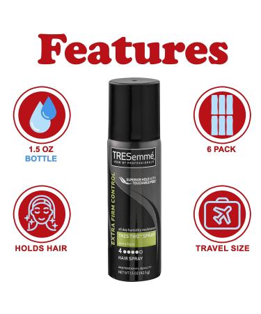 Tresemme Tres Two Extra Hold Hair Spray 1.5 Ounce (Pack of 6) by TRESemme - Buy Online on SooperMarket.com