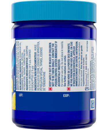 Vicks VapoRub Nasal Decongestant Cough Suppressant Relief from Cold Aches & Pains Chest Rub Ointment Lemon scent 100 g/115 mL 115 mL Lemon - Buy Online on SooperMarket.com