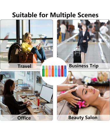 8 Pack Empty Glass Roll-On Bottles with Stainless Steel Rollers - Essential Oils Lotions & Perfumes - Vibrant Colors for Home & Travel | International Shipping - Buy Online on SooperMarket.com