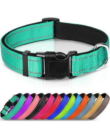 Joytale Dog Collar Reflective Dog Collar Small Dogs S Turquoise S (Pack of 1) Turquoise