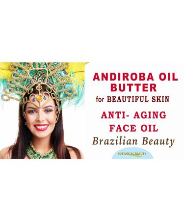 Botanical Beauty Andiroba Oil Butter - Raw Pure Natural Virgin Unrefined Cold-Pressed 16 Fl Oz | Nourish Face Skin Body Hair Lips & Nails - Rich in Vitamin E & C - Buy Online on SooperMarket.com