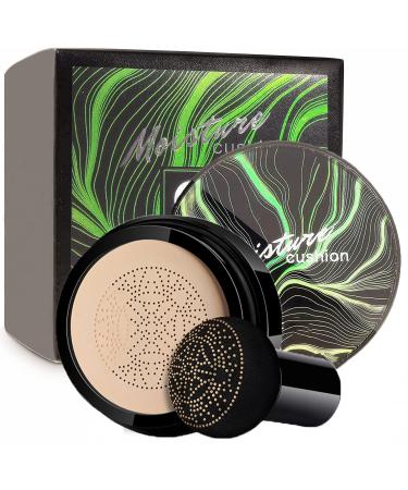 Mushroom Head Air Cushion CC Cream - Mushroom Head Foundation/Long Lasting Nude Matte Concealer Oil Control/Moisturizing BB Cream Makeup