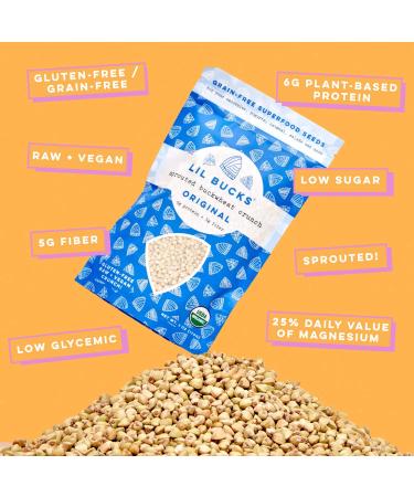 Lil Bucks Paleo Cereal - Sprouted Buckwheat Groats Gluten Free Granola 6 oz (Pack of 3) - Buy Online on SooperMarket.com