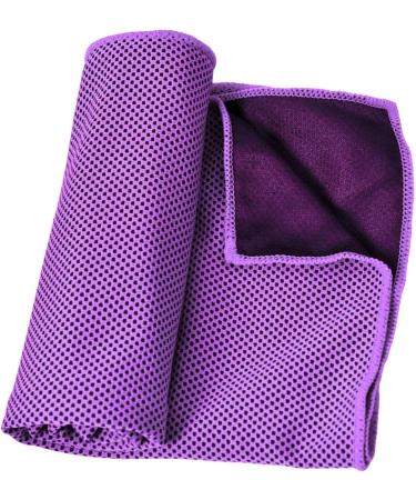 Cooling Towel Foldable Portable Absorb Sweat Microfiber Chilly Ice Towel for Sports Travel Yoga (Purple) - Buy Online on SooperMarket.com