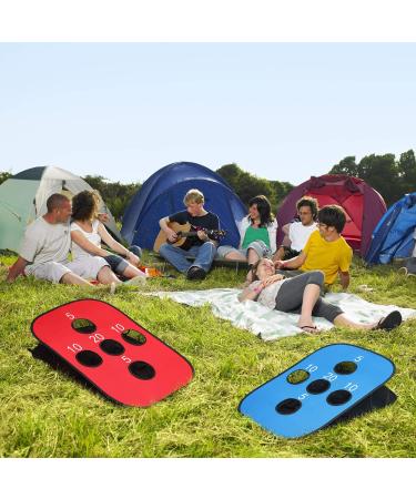 G4Free Portable Collapsible Cornhole Game Set - 3ft x 2ft Size - 8 Bean Bags - Carrying Case - Camping Travel - Red Blue - Buy Online on SooperMarket.com