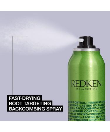 Redken Root Tease Backcombing Finishing Spray 5.3oz | Adds Full-Bodied Teased Finish | Matte Finish & Teased Volume Effect | For All Hair Types | Medium Control | Pack of 1 - Buy Online on SooperMarket.com