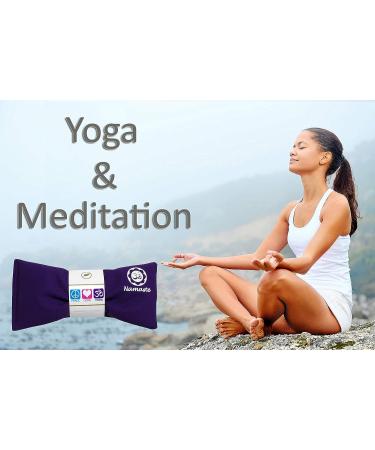 Happy Wraps Namaste Lavender Yoga Eye Pillows - Set of 4 - Navy Cotton | Hot Cold Aromatherapy for Stress Relief, Meditation, Spa, Relaxation - Great Gifts - Buy Online on SooperMarket.com
