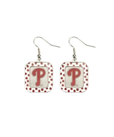 Aminco MLB Philadelphia Phillies Polka Dot Earrings