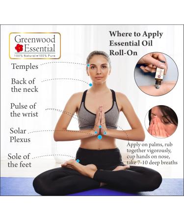 Greenwood Essential MEDITATION - Aromatherapy Essential Oil Blend to increase concentration during meditation with Clary Sage Cedarwood French Lavender Petitgrain Frankincense & Geranium Essential Oils 10ml (0.33 oz) - Buy Online on SooperMarket.com