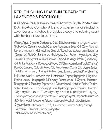 AROMATICA Replenishing Leave-In Treatment - Lavender & Patchouli | Silicone-Free Conditioner for Damaged Hair & Heat Protection | 5.0 fl oz (150ml - Buy Online on SooperMarket.com