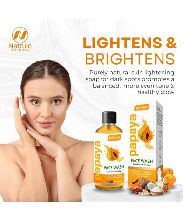 Papaya Soap Face & Body Wash Natural Skin Brightening Acne Reducing & Hyperpigmentation Treatment Kojic Acid & Turmeric Cleanser Made in USA - Buy Online on SooperMarket.com