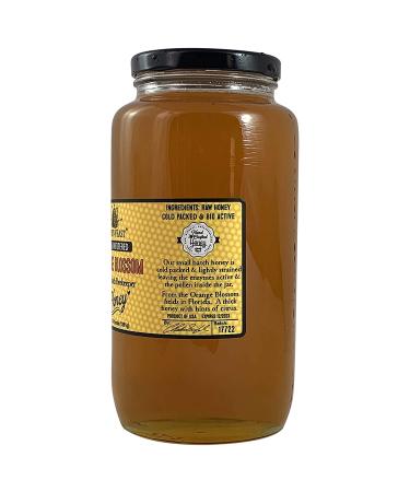 Raw Orange Blossom Honey from American Organic Sources - Unfiltered & Pure | Fresh Florida Superfood | 3lb - Buy Online on SooperMarket.com