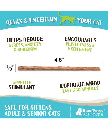 Raw Paws Silvervine Catnip Sticks 30-ct - Natural Matatabi Chew Toys for Indoor Cats - Silver Vine Kicker Toy - 30-pack - Buy Online on SooperMarket.com