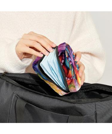 Octopus Sanitary Napkin Storage Bag - Multi-colored Portable Period Bag for Women and Teen Girls | Feminine Menstrual Cup Pouches + Nursing Pad Holder + Tampon Bags - 1Pcs - Buy Online on SooperMarket.com
