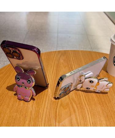 Tivenfezk Nadoli for Oppo Realme 8 4G - Glitter Rabbit Stand Soft Silicone Case - Transparent Protective Cover - Buy Online on SooperMarket.com