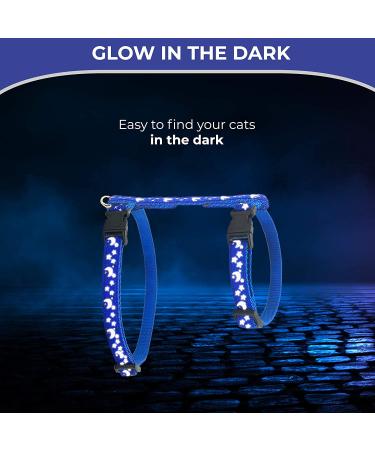 Cat Harness with Leash 3-Pack - Stars Moon Paw Heart Design - Escape Proof - for Walking Small Medium Large Cats - Black Red Blue - Adjustable & Safe - Set of 3 - Buy Online on SooperMarket.com