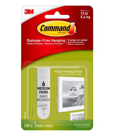 Command 17204 07335000521 Hardware 6 Pairs White 6 Count