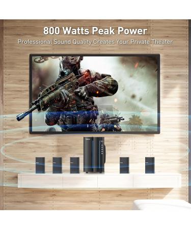 Bobtot Surround Sound Systems Home Theater System 800 Watts Peak Power 6.5 Speakers Strong Bass with HDMI ARC Optical AUX Bluetooth Input - Buy Online on SooperMarket.com